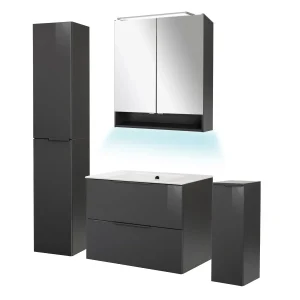 FACKELMANN LUNA Badmöbel Set 6-teilig 80 cm breit