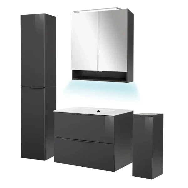 FACKELMANN LUNA Badmöbel Set 6-teilig 80 cm breit