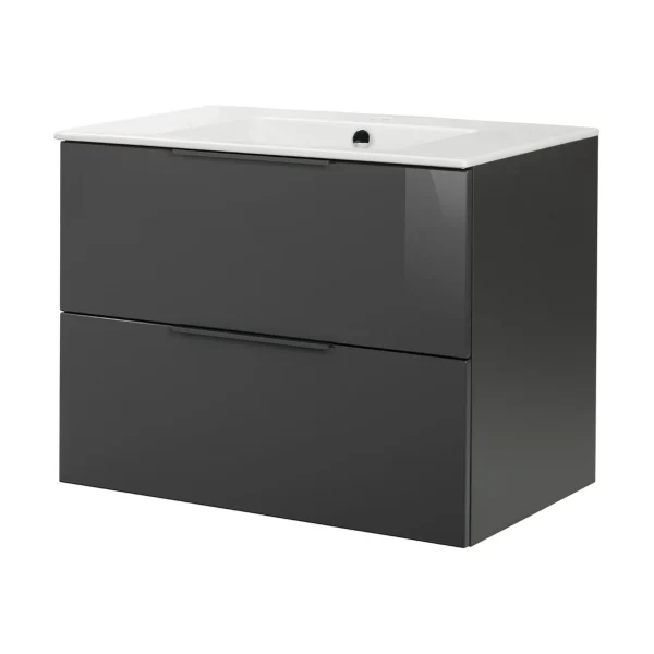FACKELMANN LUNA Waschbecken mit Unterschrank 80 cm breit