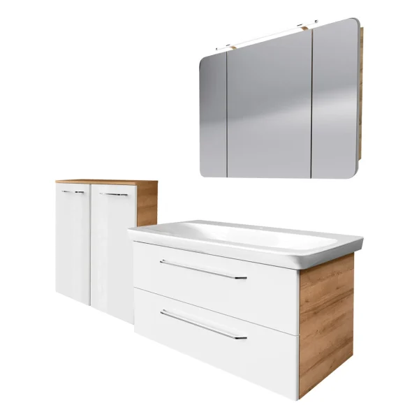 FACKELMANN MILANO Badmöbel Set 4-teilig 107 cm breit