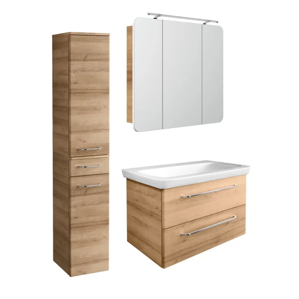 FACKELMANN MILANO Badmöbel Set 4-teilig 88 cm breit
