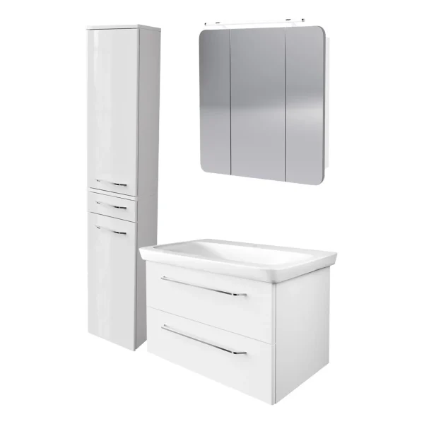 FACKELMANN MILANO Badmöbel Set 4-teilig 88 cm breit
