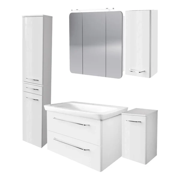 FACKELMANN MILANO Badmöbel Set 6-teilig 88 cm breit