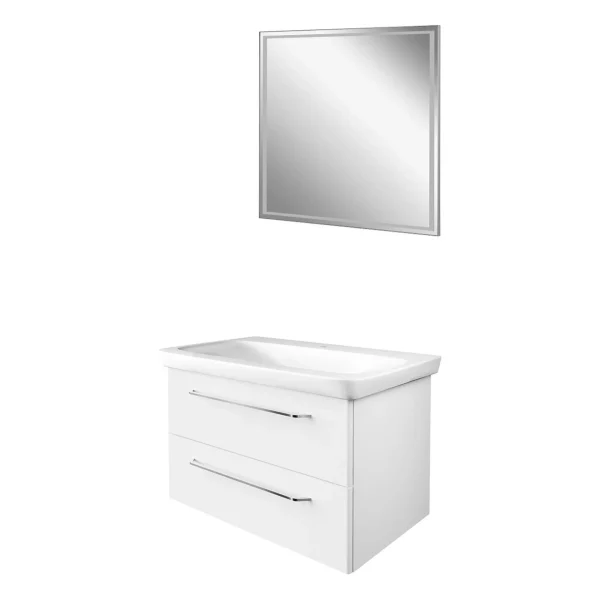 FACKELMANN MILANO Waschtisch Set mit Spiegel 88 cm breit