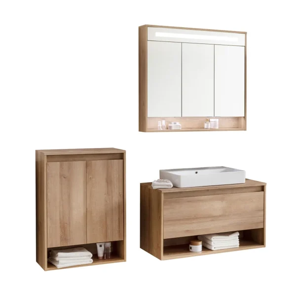 FACKELMANN NATURA Badmöbel Set 4-teilig 94 cm breit