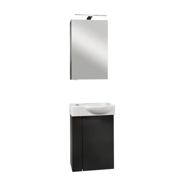 FACKELMANN SBC B.PARIS Gäste WC Waschtisch Set mit Spiegelschrank 45 cm breit