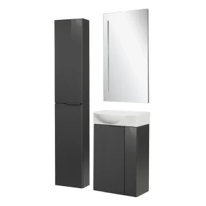 FACKELMANN SBC LUNA Gäste WC Set 4-teilig 45 cm breit