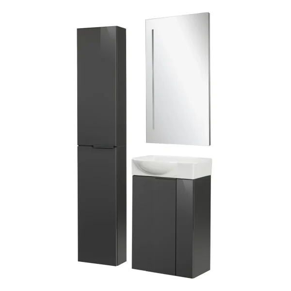 FACKELMANN SBC LUNA Gäste WC Set 4-teilig 45 cm breit