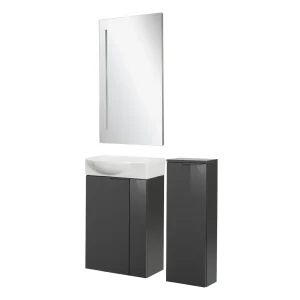 FACKELMANN SBC LUNA Gäste WC Set 4-teilig 45 cm breit