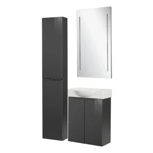 FACKELMANN SBC LUNA Gäste WC Set 4-teilig 55 cm breit
