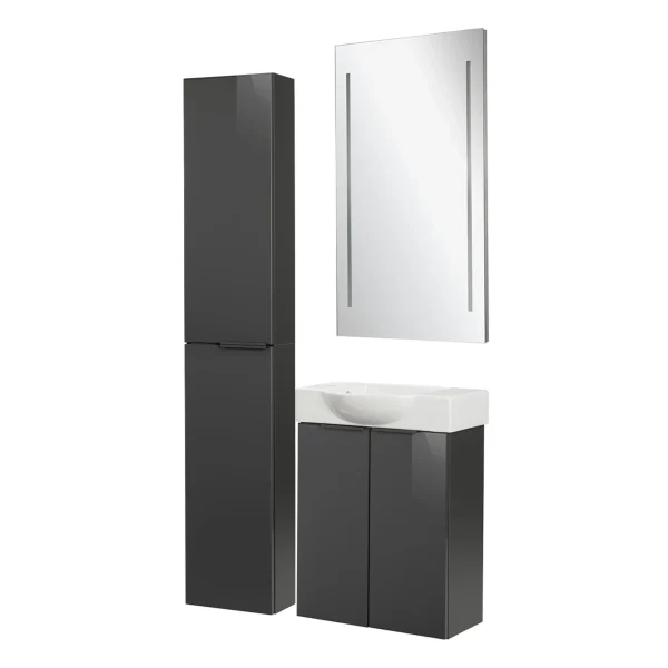 FACKELMANN SBC LUNA Gäste WC Set 4-teilig 55 cm breit