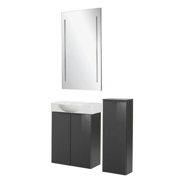 FACKELMANN SBC LUNA Gäste WC Set 4-teilig 55 cm breit