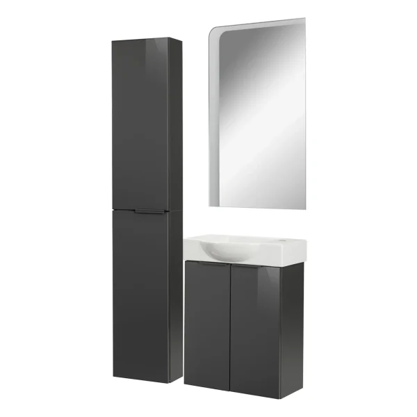 FACKELMANN SBC LUNA Gäste WC Set 4-teilig 55 cm breit