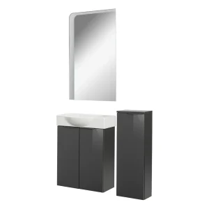 FACKELMANN SBC LUNA Gäste WC Set 4-teilig 55 cm breit