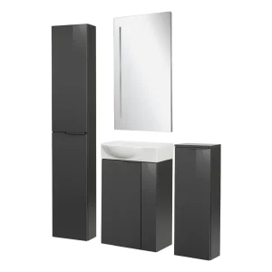 FACKELMANN SBC LUNA Gäste WC Set 5-teilig 45 cm breit