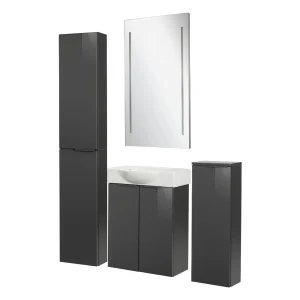 FACKELMANN SBC LUNA Gäste WC Set 5-teilig 55 cm breit