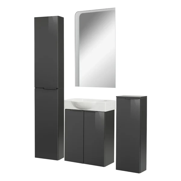 FACKELMANN SBC LUNA Gäste WC Set 5-teilig 55 cm breit