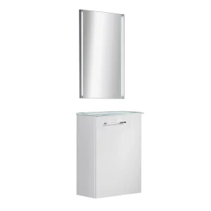 FACKELMANN SBC SCENO Gäste WC Waschtisch Set mit Spiegel 45 cm breit