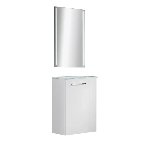 FACKELMANN SBC SCENO Gäste WC Waschtisch Set mit Spiegel 45 cm breit