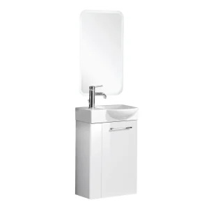 FACKELMANN SBC SCENO Gäste WC Waschtisch Set mit Spiegel 45 cm breit