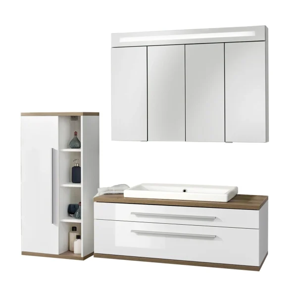 FACKELMANN STANFORD Badmöbel Set 4-teilig 110 cm breit