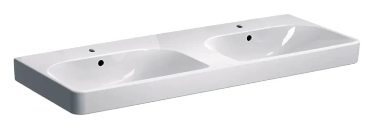 GEBERIT SMYLE SQUARE Doppelwaschbecken Keramik 120 cm breit
