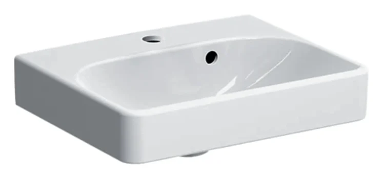 GEBERIT SMYLE SQUARE Waschbecken Keramik 45 cm breit