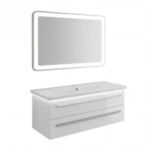 LANZET M9 Waschtisch Set mit Spiegel 130 cm breit