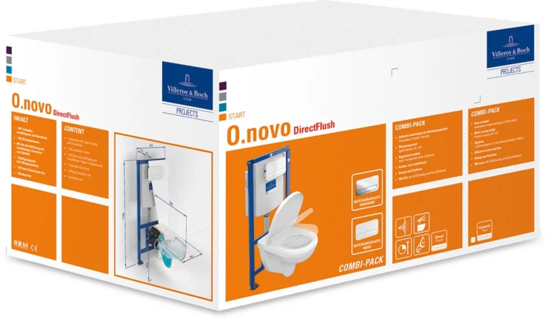 VILLEROY & BOCH O.NOVO Tiefspül-WC mit WC-Sitz