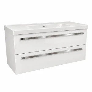 BADEDU TESSANO Waschbecken mit Unterschrank 120 cm breit