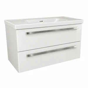 BADEDU TESSANO Waschbecken mit Unterschrank 90 cm breit