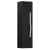BADEDU FILS Hochschrank 33 cm breit, Schwarz, Griff Silber