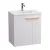 BADEDU HIERA Waschbecken mit Unterschrank 60 cm breit, Weiß, Waschbecken Keramik Weiß