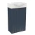 BADEDU IMPERO Gäste WC Waschtisch Set  40 cm breit, Blau, Waschbecken Keramik Weiß