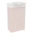 BADEDU IMPERO Gäste WC Waschtisch Set  40 cm breit, Rosa, Waschbecken Keramik Weiß
