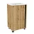 BADEDU LULE Gäste WC Waschtisch Set 51 cm breit, Braun, Waschbecken Keramik Weiß, mit Füßen