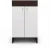 BADEDU OKA Waschbeckenunterschrank 40 cm breit, Weiß/Anthrazit