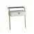 BADEDU PINA Schminktisch 76 cm breit, Grau, mit Schublade