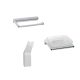 BADEDU SIRIUS Accessoire Set 3-teilig, Chrom, Handtuchhaken, Toilettenpapierhalter, Ablageschale