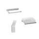 BADEDU SIRIUS Accessoire Set 3-teilig, Chrom, Handtuchhaken, Toilettenpapierhalter, Ablageschale