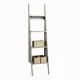 BADEDU TANA Badregal 40 cm breit, Grau matt, 4 Ablagen