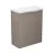 BADEDU UMEA Gäste WC Waschtisch Set 50 cm breit, Grau, Waschbecken Gussmarmor Weiß