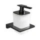 BadeDu SIRIUS Seifenspender mit Halter Schwarz matt