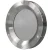 Bullauge ø 400 mm Milchglas Edelstahl BW40 für Türblatt 40 mm