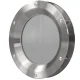 Bullauge ø 400 mm Milchglas Edelstahl BW40 für Türblatt 40 mm