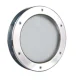 Bullauge ø 400 mm Milchglas Edelstahl mit Teleskoprahmen BT40/1 – einseitig Schrauben