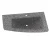 CLASSICO Waschbecken Mineralguss links grau-metallic