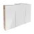FACKELMANN B.BRILLANT LED Spiegelschrank, 100 cm breit, Braun hell