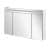 FACKELMANN B.CLEVER LED Spiegelschrank 120 cm breit, Weiß, 3 Türen