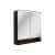 FACKELMANN B.PARIS LED Spiegelschrank 70 cm breit, Braun Dunkel/Schwarz
